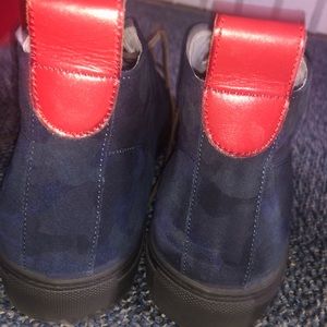 Del Toro Navy Blue Camo Alto Chukka Sneakers